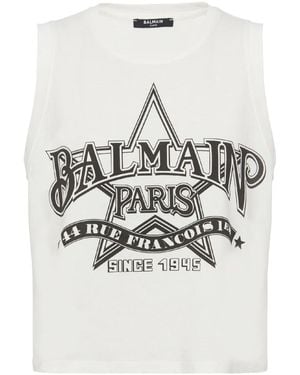 Balmain Sleeveless Tops - Bianco