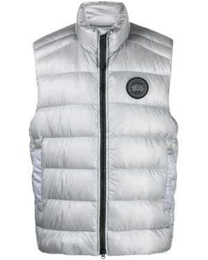 Canada Goose Metallic Quilted Crofton Gilet Vest - Gray