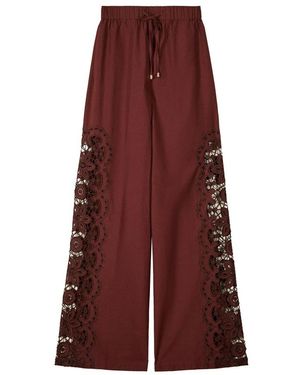 Patrizia Pepe Wide Trousers - Rouge