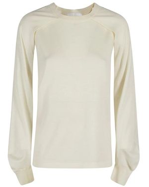 Helmut Lang Truien & Vesten ,Wol Merino Crew Neck Shrug - Wit
