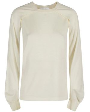 Helmut Lang Truien & Vesten ,Wol Merino Crew Neck Shrug - Wit