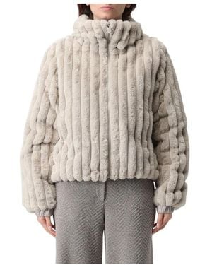 Save The Duck Faux Fur & Shearling Jackets - Brown
