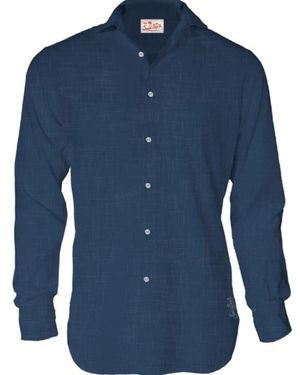 MC2 Saint Barth Pamplona Leinenhemd - Blau