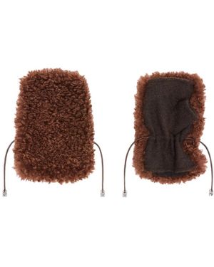 Ganni Alternative Shearling Fäustlinge - Braun