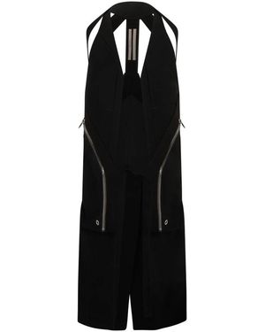 Rick Owens Temple Gilet Met Rits - Zwart