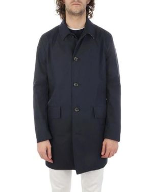 Aquascutum Single-Breasted Coats - Blu