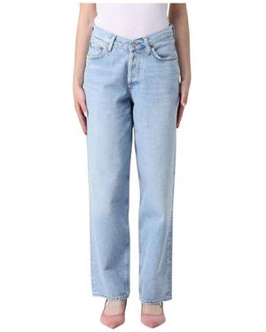 Agolde Helle Waschung Hohe Taille Jeans - Blau