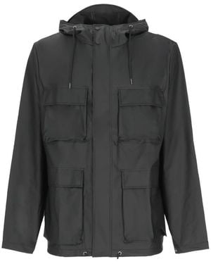 Rains Jassen ,Zwart ,Polyester Pocket Jacket - Grijs