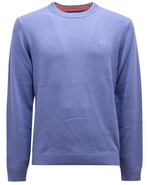 Sun 68 Round-Neck Knitwear - Blue