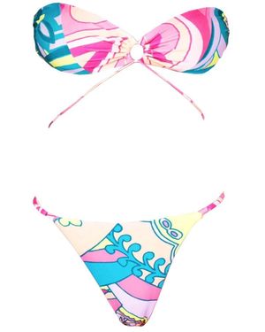 ME FUI Badmode ,Veelkleurig ,Multi Colour Sea Bikini Set Met Verwijderbare Padding - Blauw