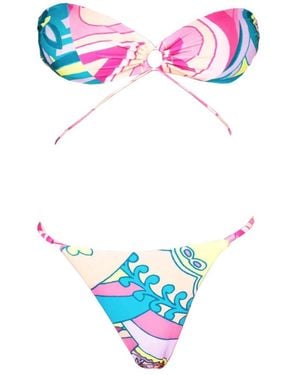 ME FUI Multicolour Sea Bikini-Set Mit Herausnehmbaren Polstern - Blau