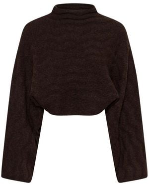 Soaked In Luxury Round-Neck Knitwear - Nero