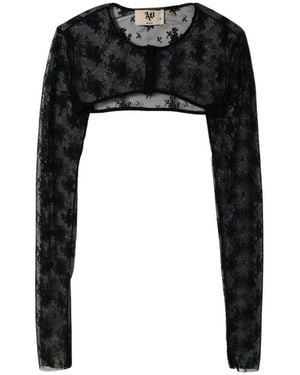 Aniye By Schickes Rüschen Schwarzes Top