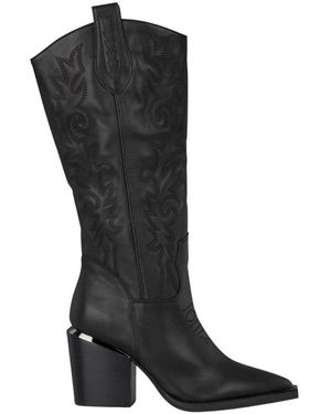 Alma En Pena. Cowboy & Biker Boots - Black