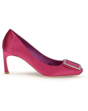 Roger Vivier Schoenen ,Roze ,Satijn Satin Trompette Pumps