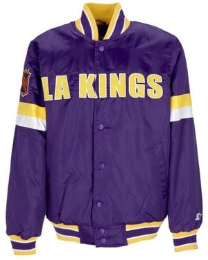 Starter Jassen ,Veelkleurig ,Leer Vintage Diveplay Satin Varsity Jacket - Paars