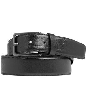 Piquadro Accessoires ,Zwart ,Leer Leren Riem Met Doornsluiting