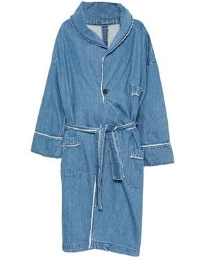 Facon Jacmin Belted Coats - Blue