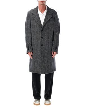 Givenchy Jassen ,Grijs ,Wol Tailored Coat - Zwart