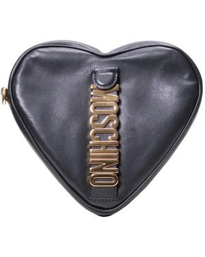 Moschino Metallic Letters Heart Bag - Blauw