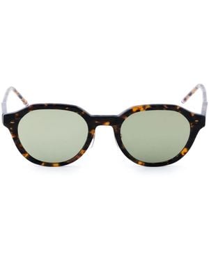 Thom Browne Accessoires ,Bruin ,Acetate Oval Zonnebril