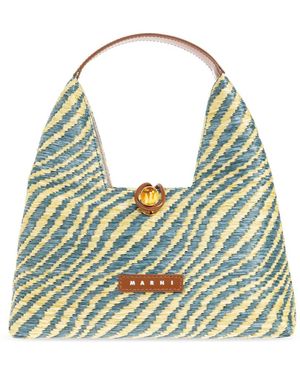 Marni Handtasche Mit Logo - Grün