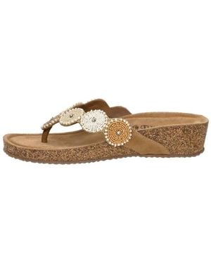 Lazamani Mare Zehenstegsandalen - Natur