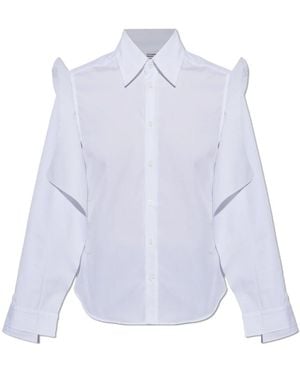 Vetements Hemd Mit Dekorativ Veredelten Ärmeln - Blau