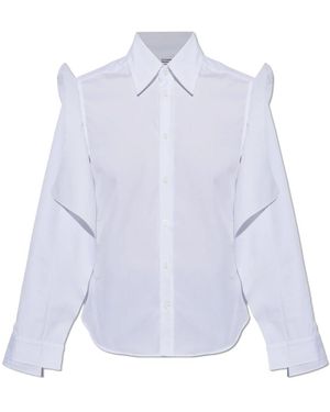Vetements Shirt Met Decoratief Afgewerkte Mouwen - Blauw