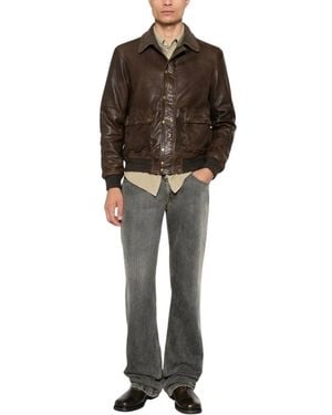 The Jack Leathers Bomber Jackets - Brown
