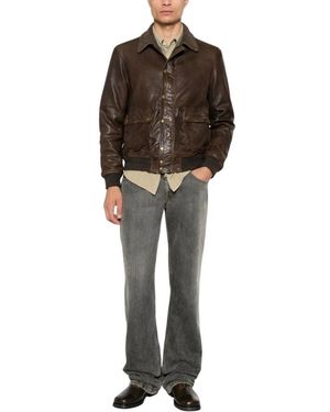 The Jack Leathers Jassen ,Bruin ,Leer Ottaviano J31 Jacket