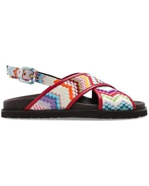 Missoni Flat Sandals - Red