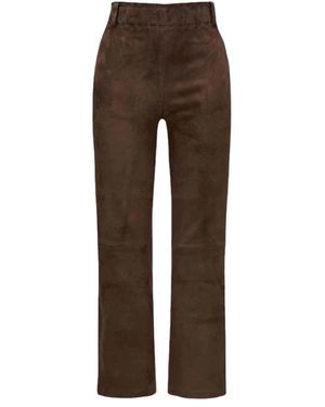 Arma Straight Trousers - Marron