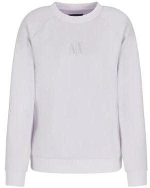 ARMANI EXCHANGE Hoodies & Sweatvesten ,Wit ,Polyester Sweatshirt Van Gemengde Stof