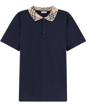Burberry Polo Shirts - Blue