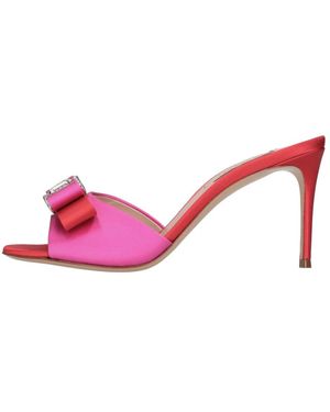 Casadei Schoenen ,Roze ,Leer Sandalen Fuchsia