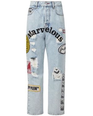 Philipp Plein Straight Jeans - Blu
