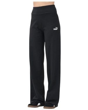 PUMA Straight Trousers - Negro