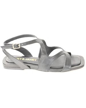 Janet & Janet Flat Sandals - Metallic