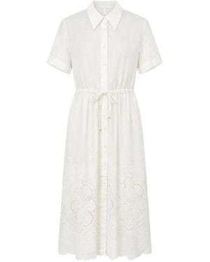Imperial Shirt Dresses - White