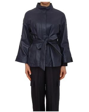 Blugirl Blumarine Leather Jackets - Blue