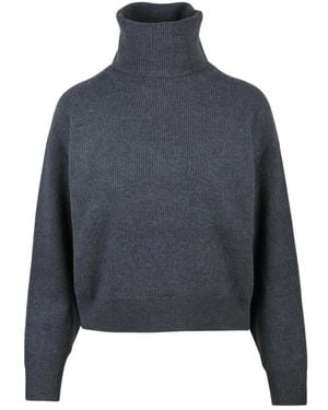 Brunello Cucinelli Gerippter Kurzer Pullover - Blau