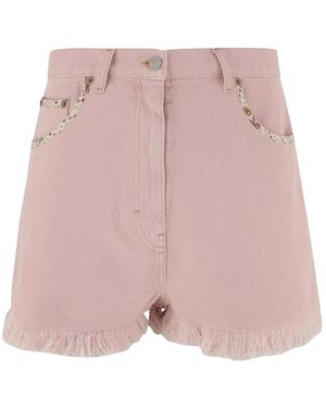 Valentino Denim Shorts - Pink