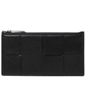 Bottega Veneta Schwarze Zip Around Geldbörse