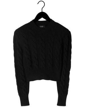 Ibana Truien & Vesten ,Zwart ,Polyester Tamra Ronde Hals Gebreide Top