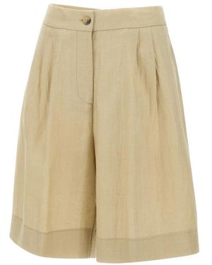 Kaos Shorts De Mujer De Mezcla De Lino Color Cuerda, Mujer, Talla - Neutro