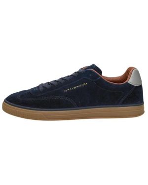 Tommy Hilfiger Schoenen ,Blauw ,Leer Th Lo Lux Suede