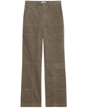 Zadig & Voltaire Braune samt weite hose - Grau