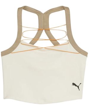 PUMA Tops ,Wit ,Dare To Cro Top Shirt - Metallic
