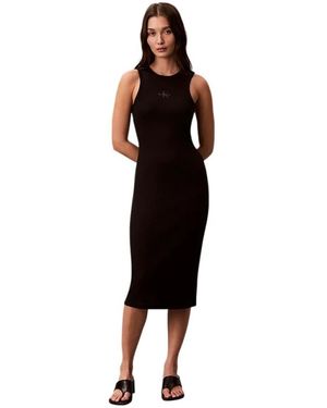 Calvin Klein Kleedjes ,Zwart ,Maxi Kleedjes